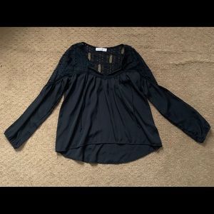 Black lace pirate top